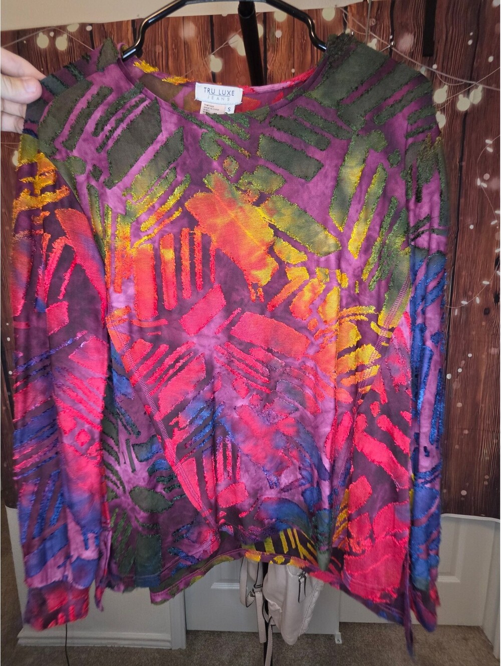 Tru Luxe Jeans Women's Small Multicolor Long Sleeve Blouse
